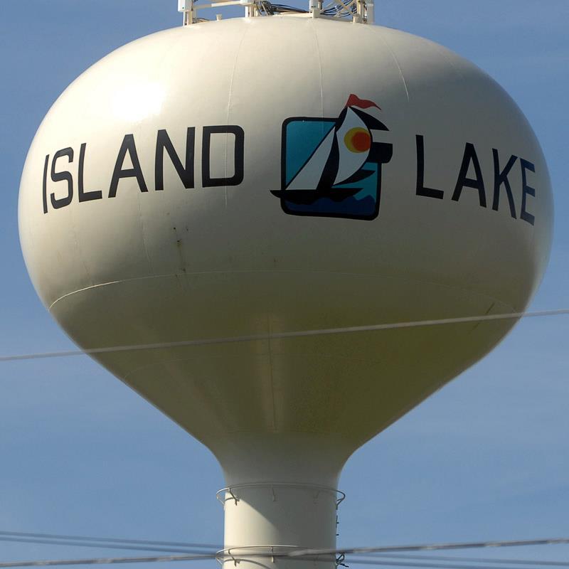 Island Lake Water Tower Park Island Lake photo of water tower at Island Lake Water Tower Park